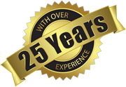 25 years experience badge